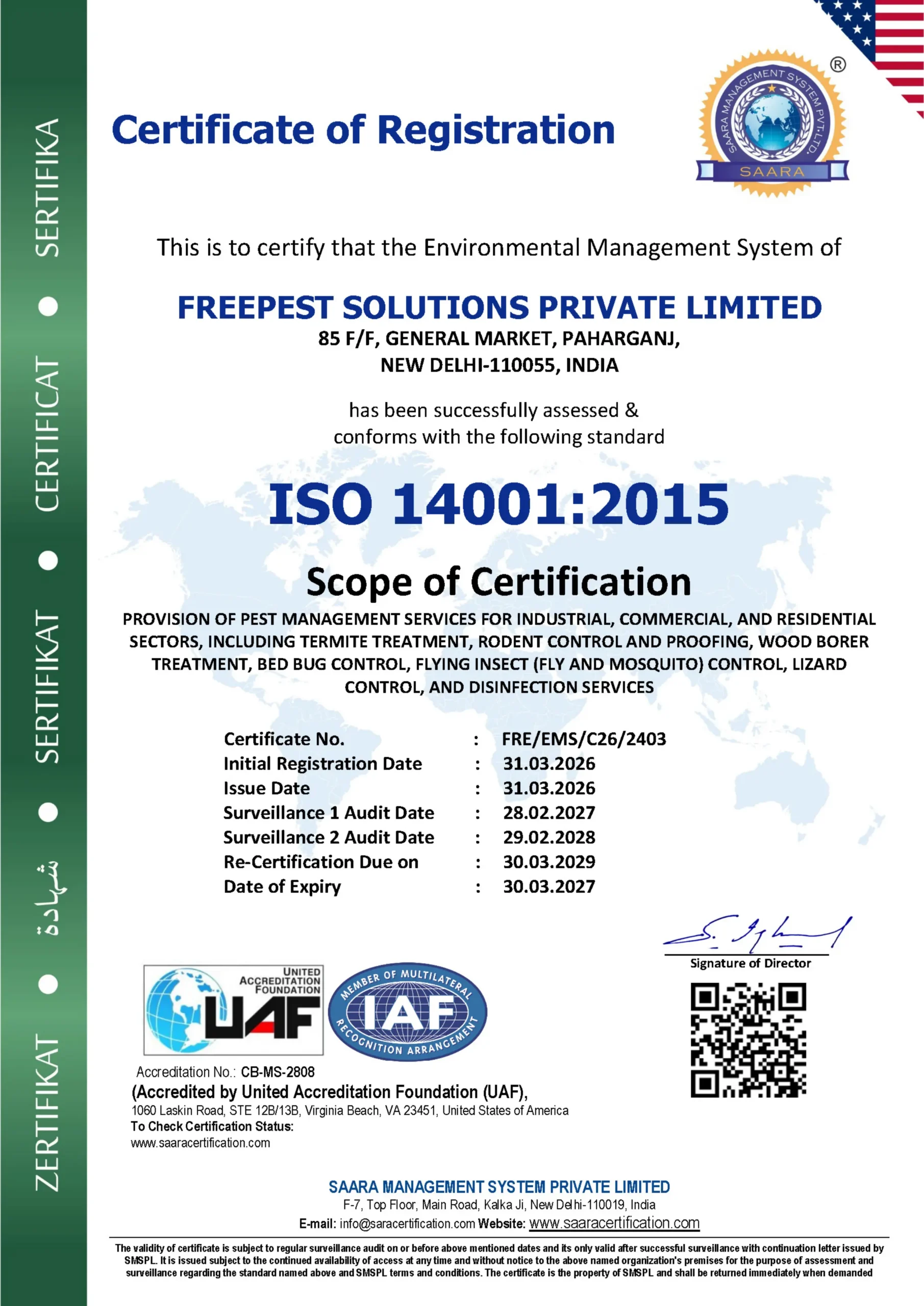 FREEPEST SOLUTIONS PRIVATE LIMITED-EMS